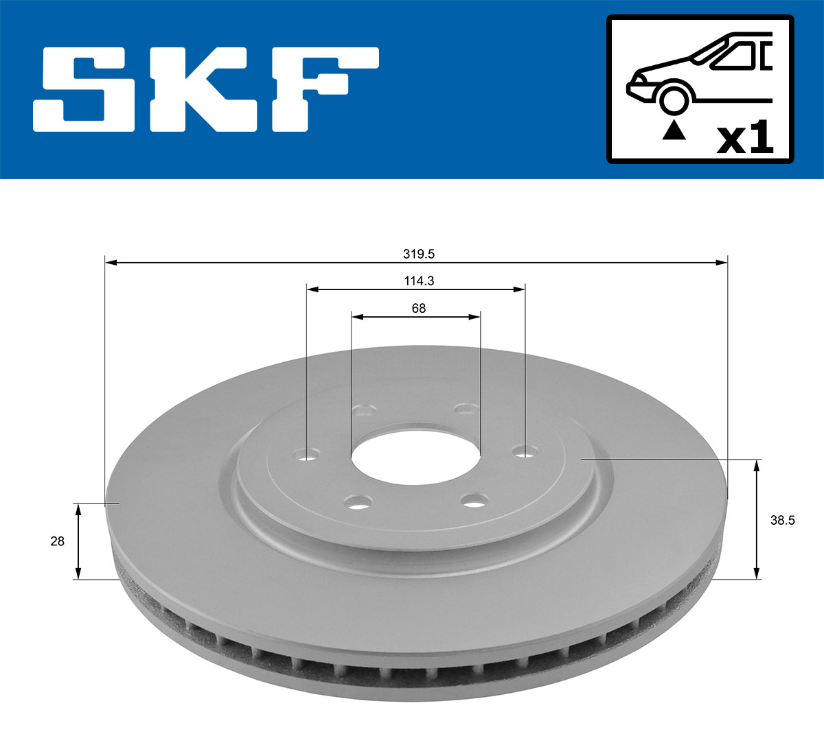 SKF Remschijf VKBD 81067 V1