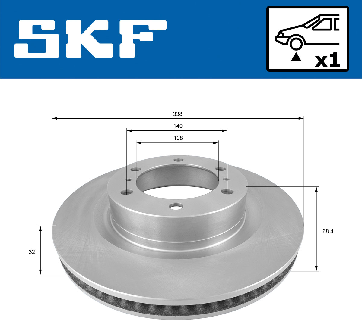 SKF Remschijf VKBD 81069 V1