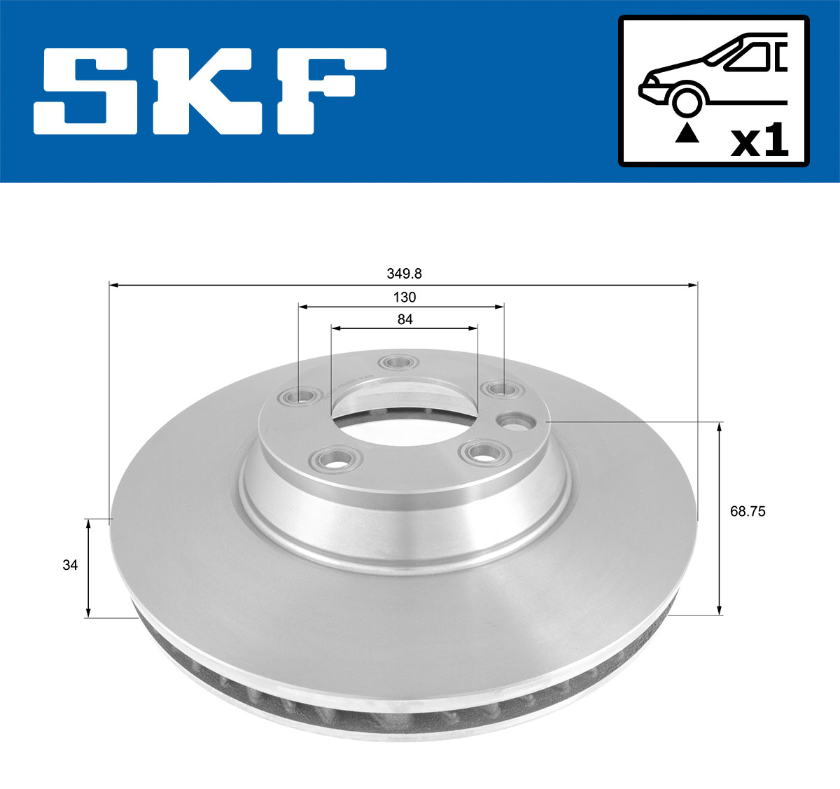 SKF Remschijf VKBD 81077 V1