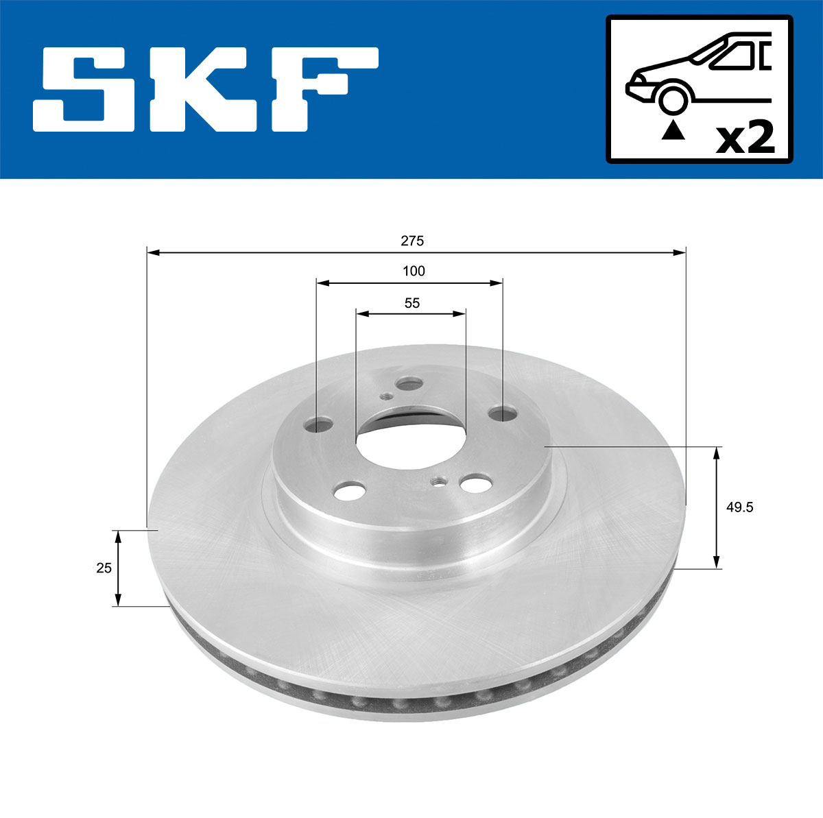 SKF Remschijf VKBD 81081 V2