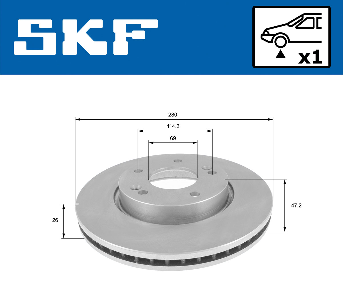 SKF Remschijf VKBD 81089 V1