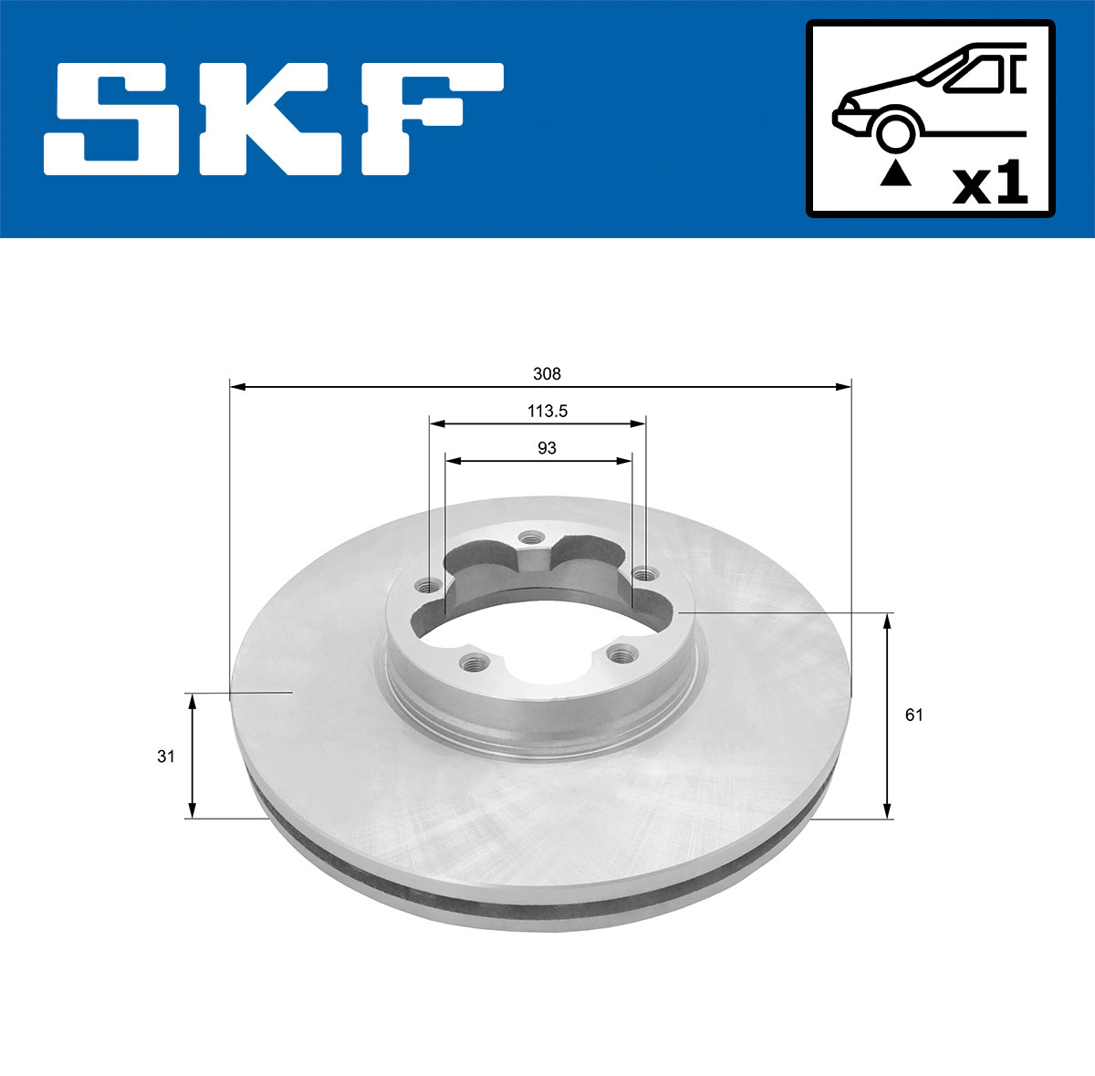 SKF Remschijf VKBD 81097 V1