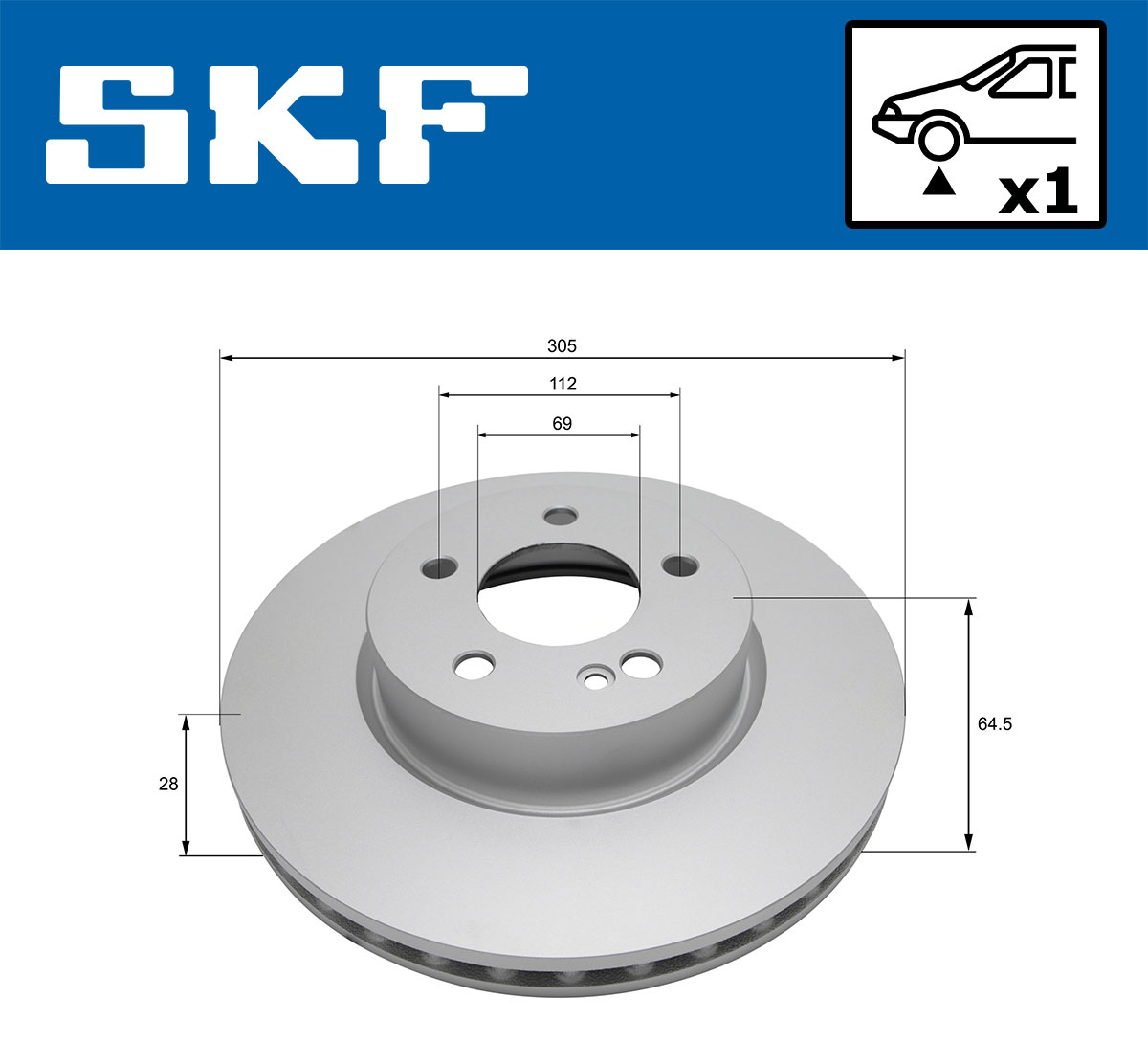 SKF Remschijf VKBD 81113 V1
