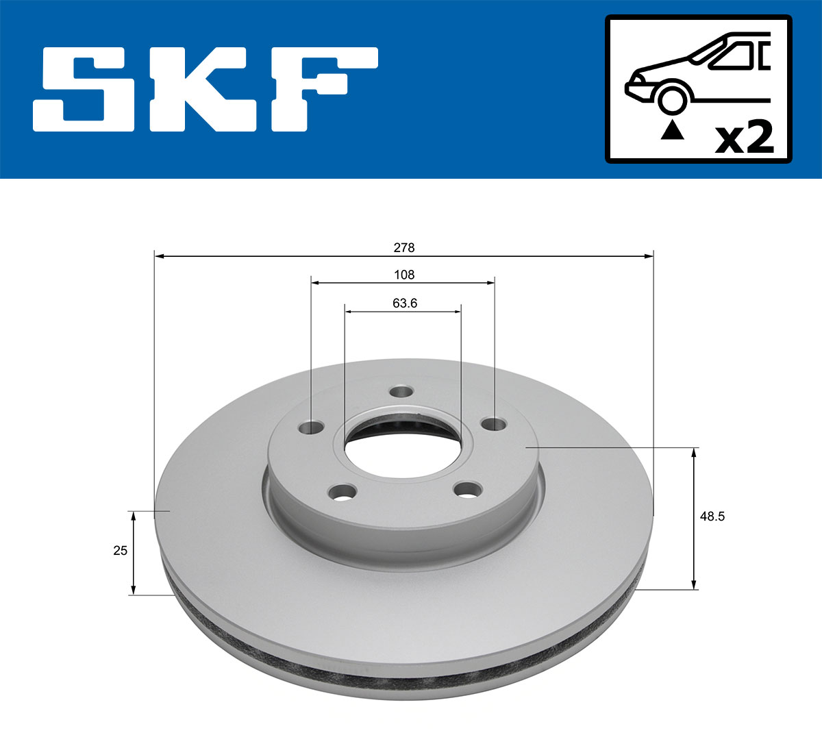 SKF Remschijf VKBD 81121 V2