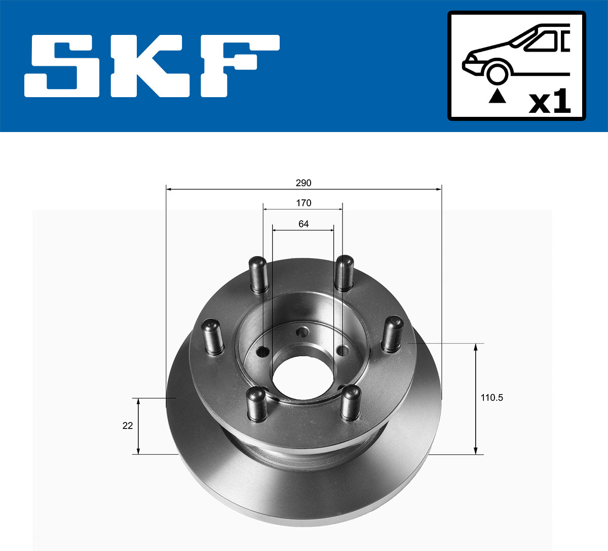 SKF Remschijf VKBD 81133 S1