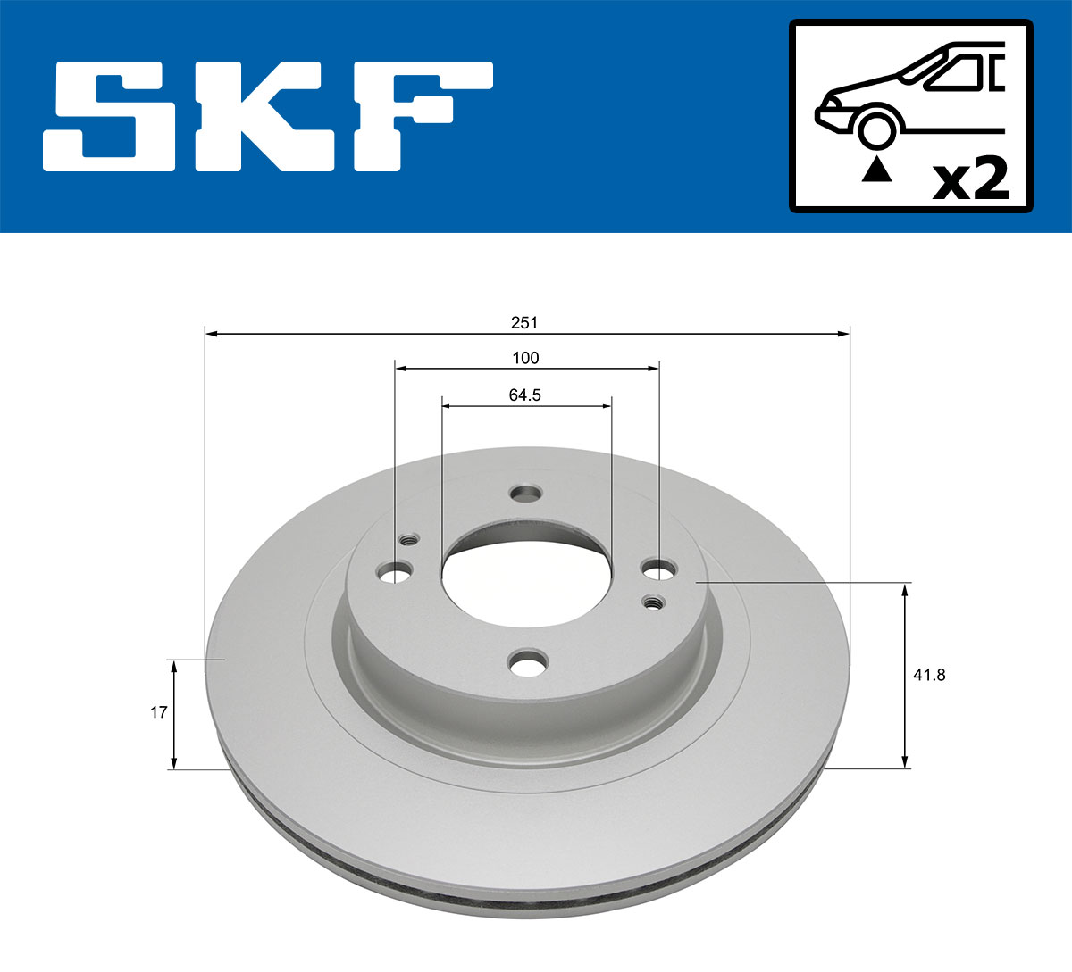 SKF Remschijf VKBD 81167 V2