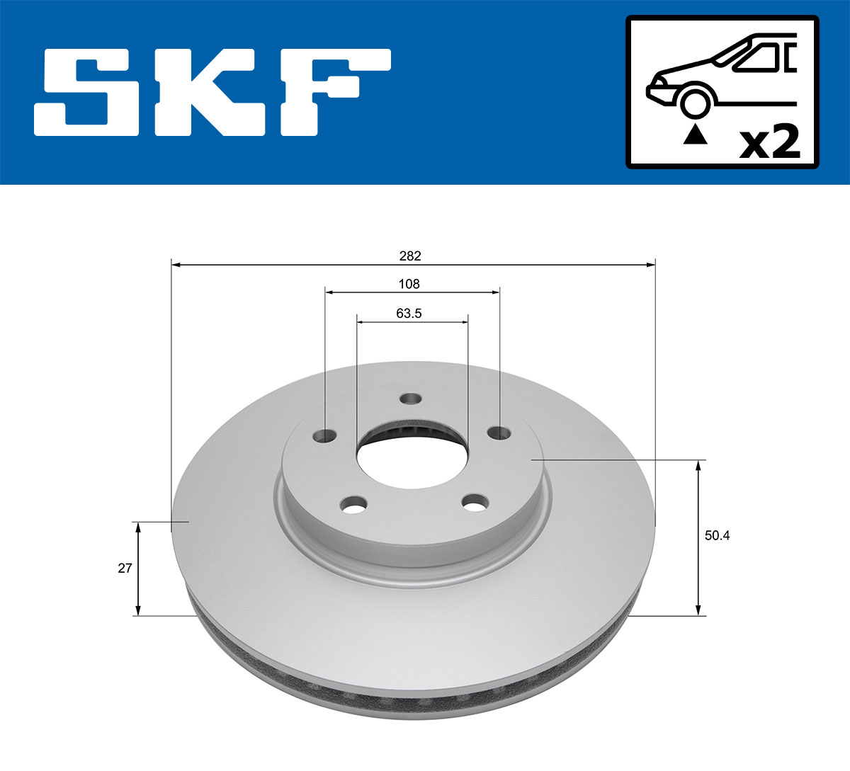 SKF Remschijf VKBD 81272 V2