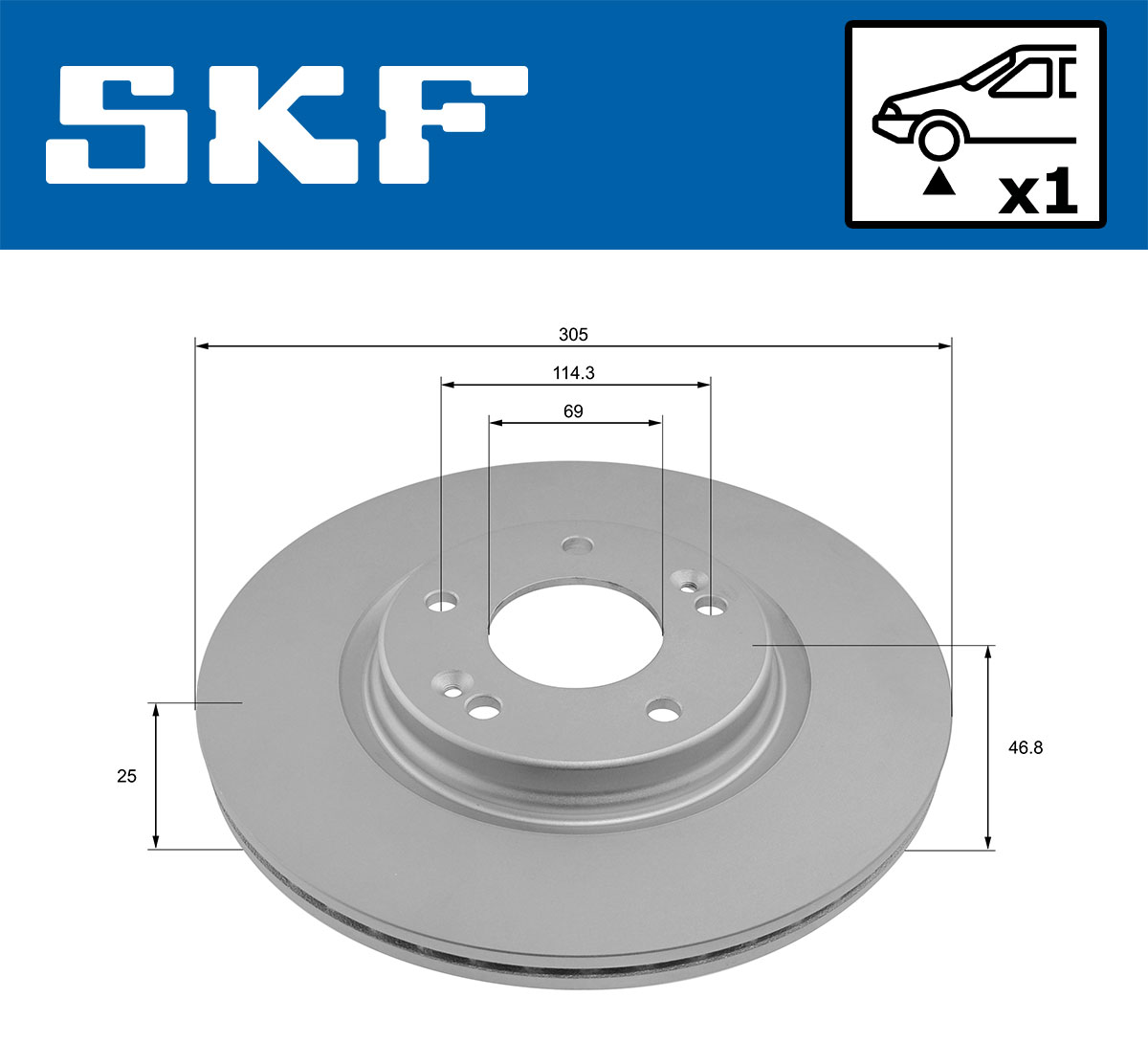 SKF Remschijf VKBD 81296 V1