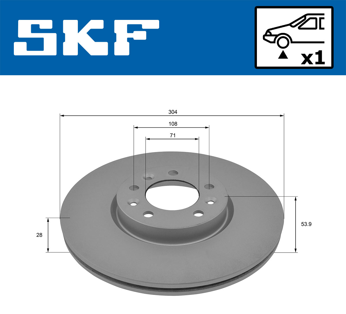 SKF Remschijf VKBD 81299 V1