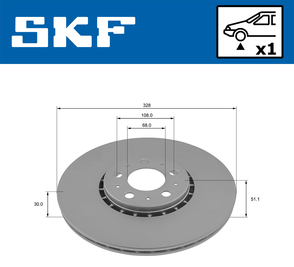 SKF Remschijf VKBD 81329 V1