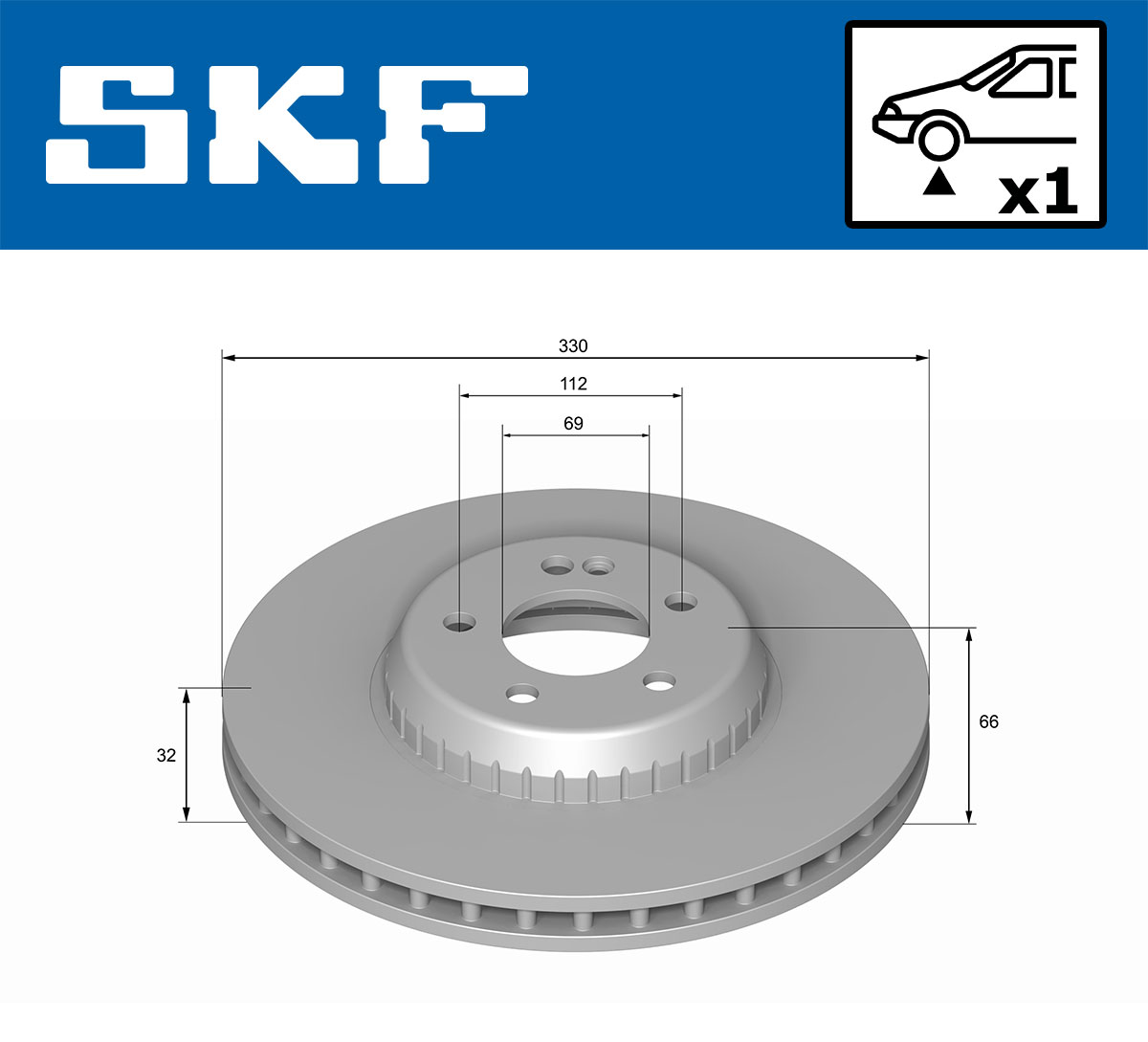 SKF Remschijf VKBD 81336 V1