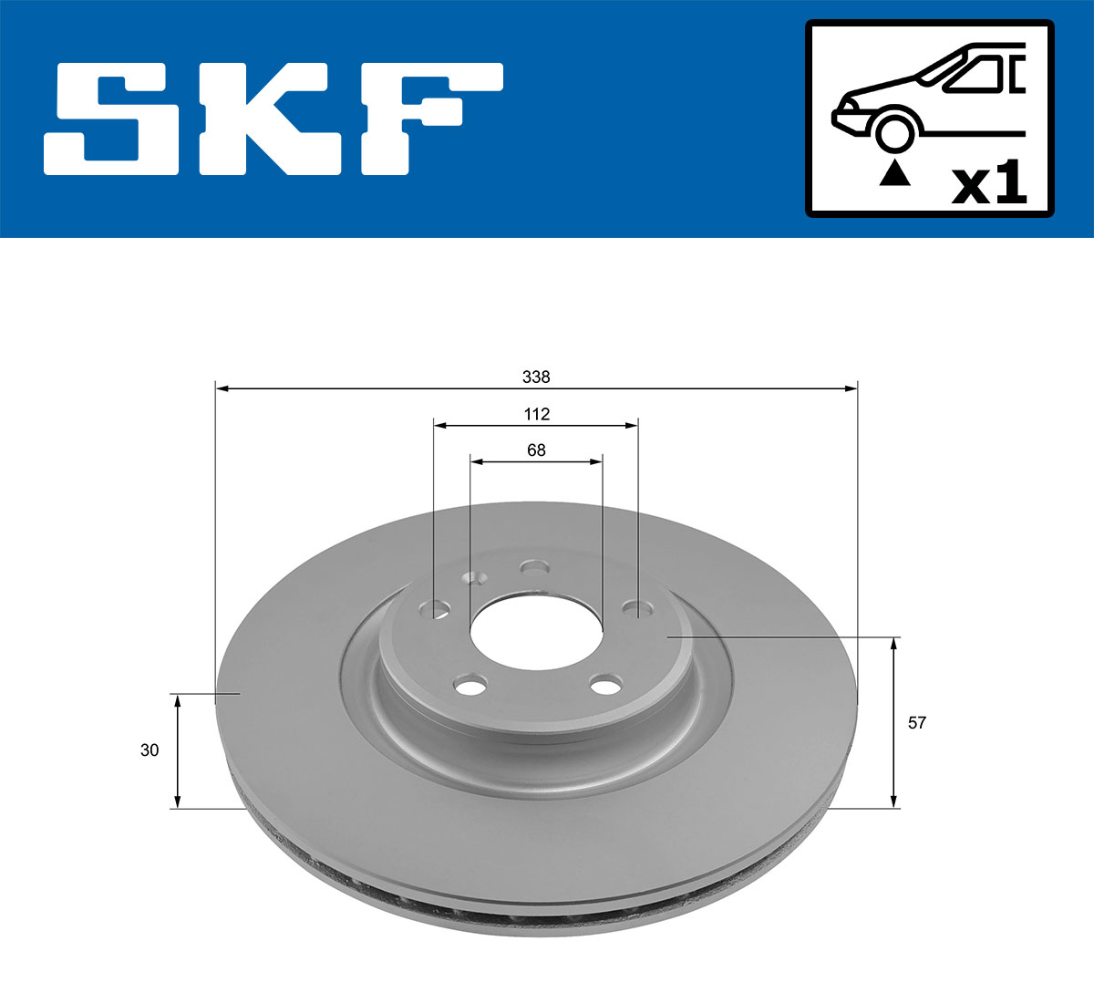 SKF Remschijf VKBD 81338 V1