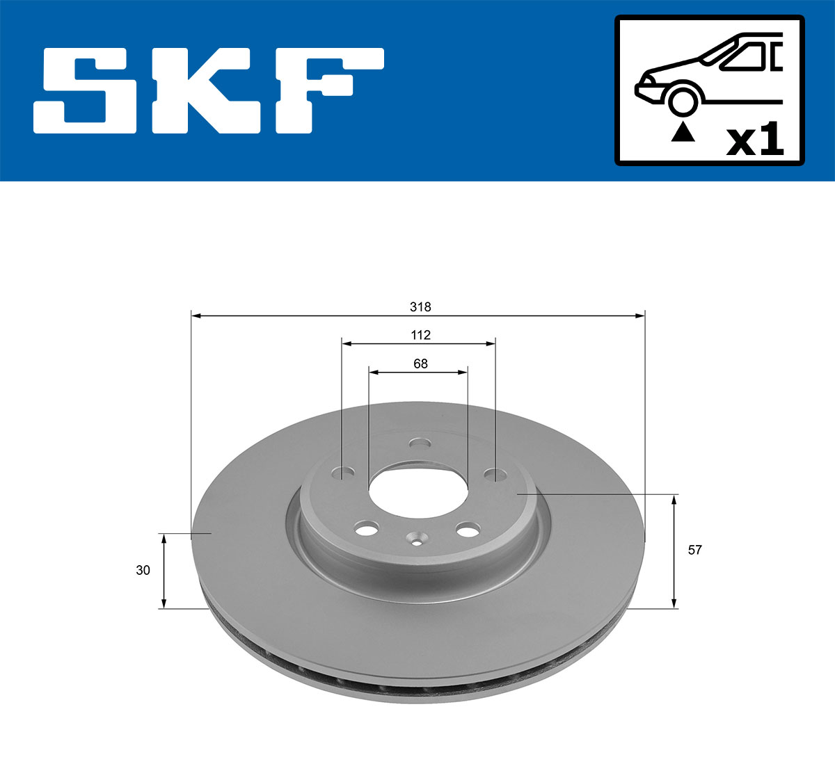SKF Remschijf VKBD 81349 V1