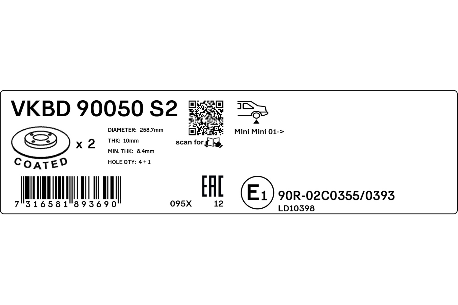 SKF Remschijven VKBD 90050 S2