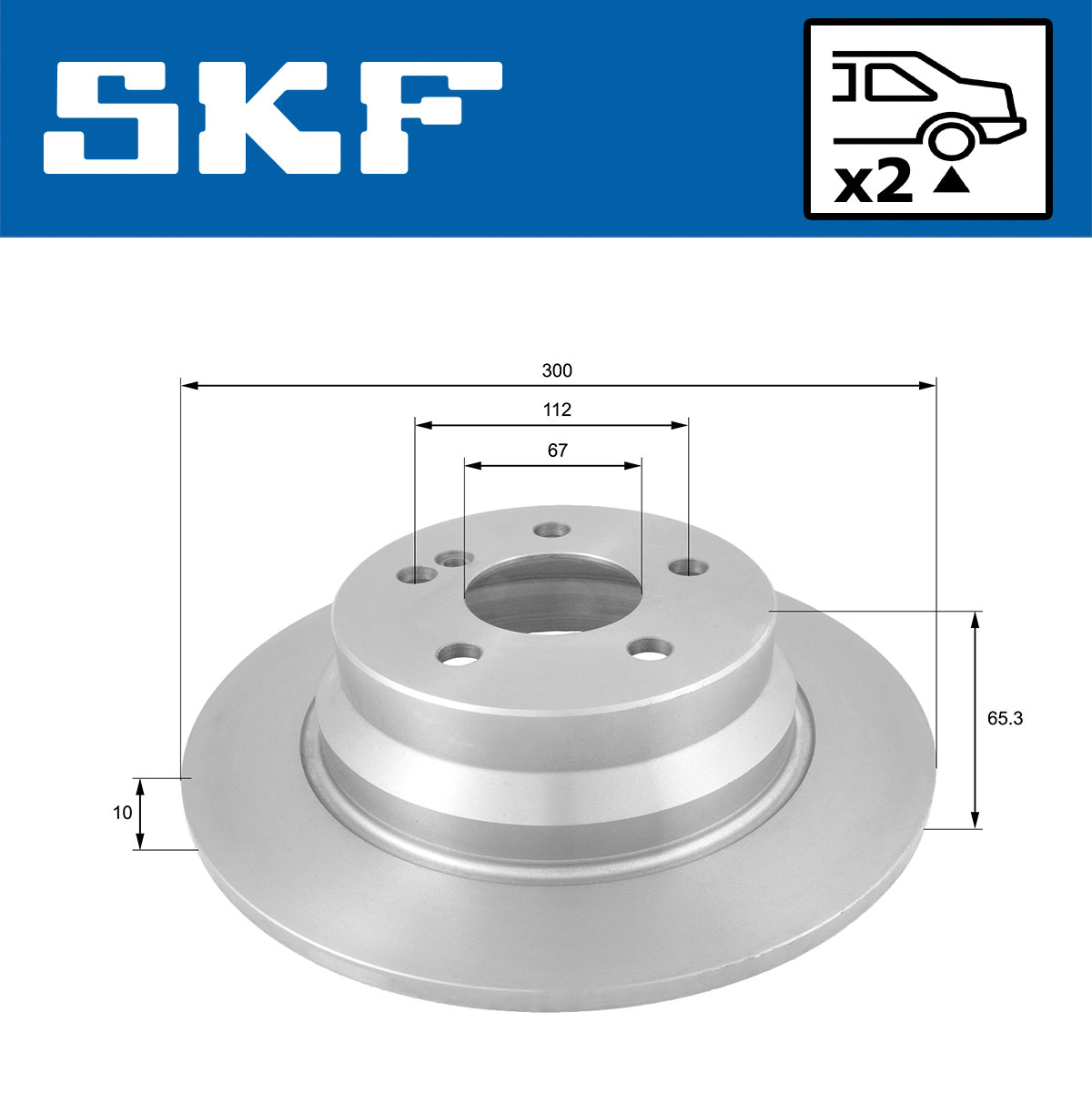 SKF Remschijf VKBD 90072 S2