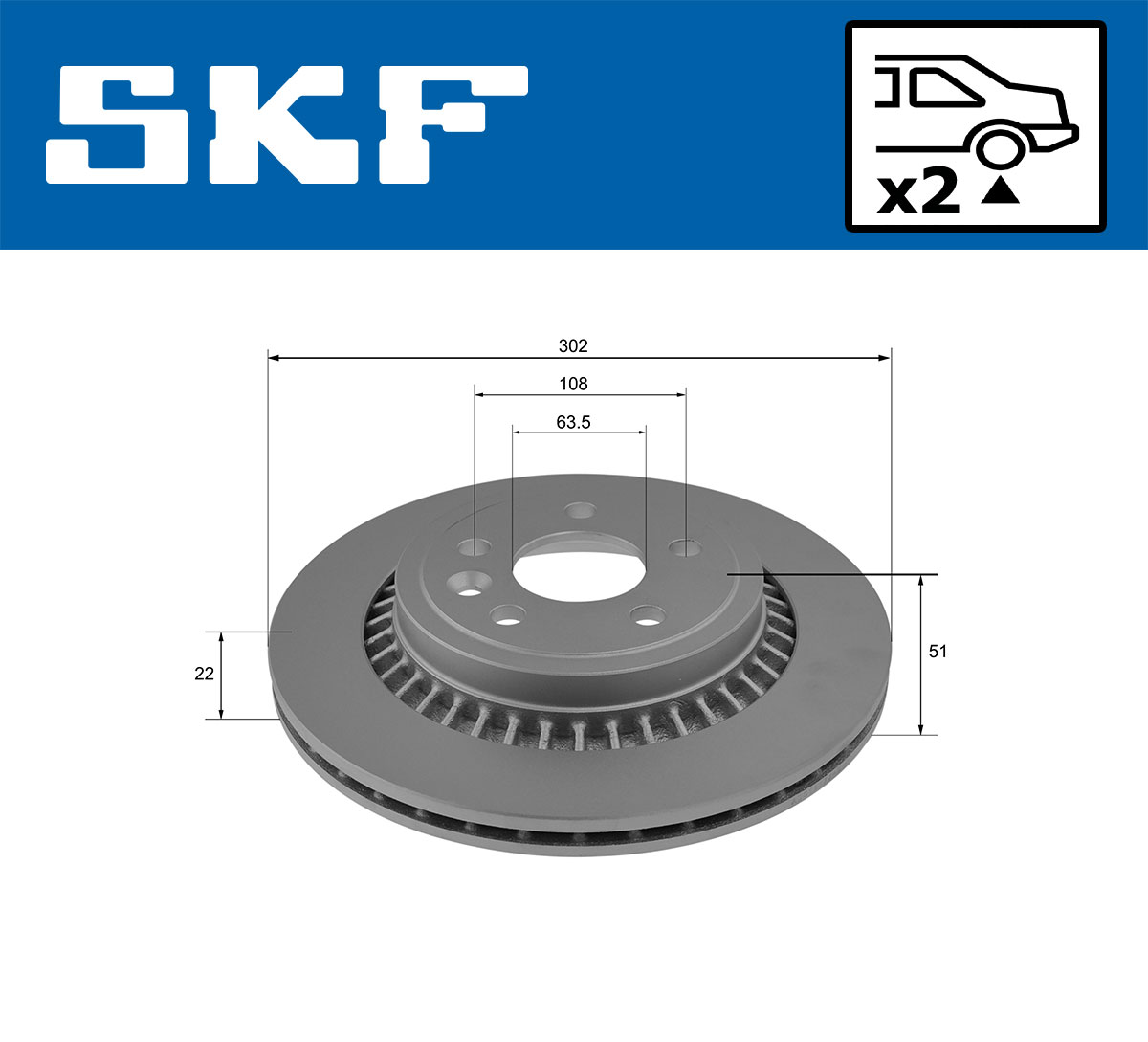 SKF Remschijven VKBD 90084 V2
