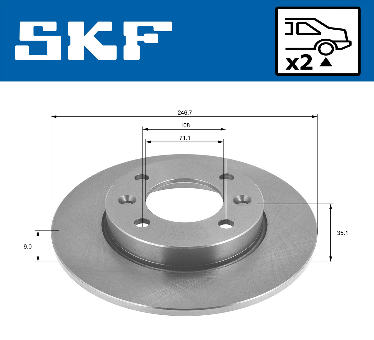 SKF Remschijven VKBD 90188 S2