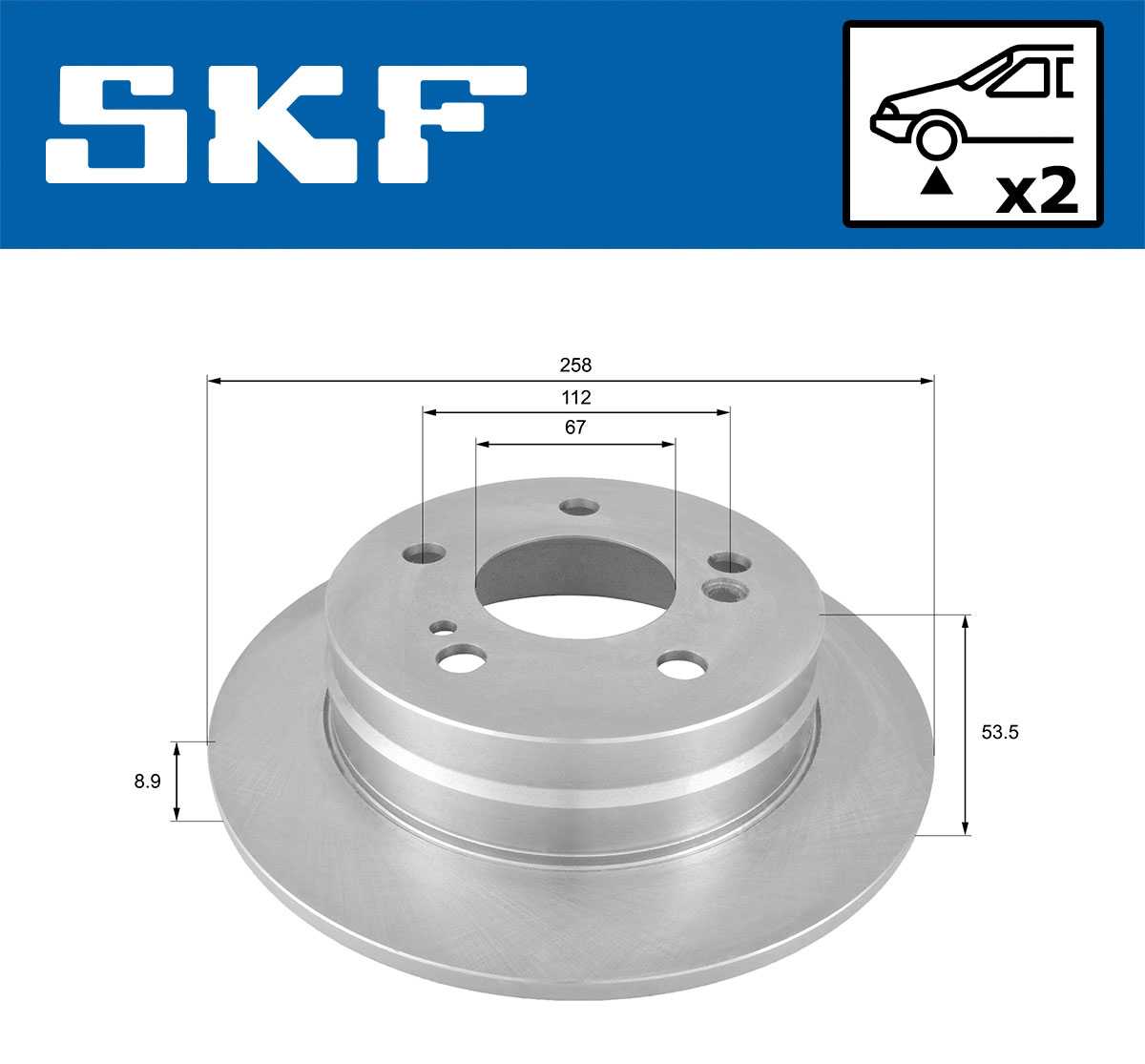 SKF Remschijf VKBD 90230 S2