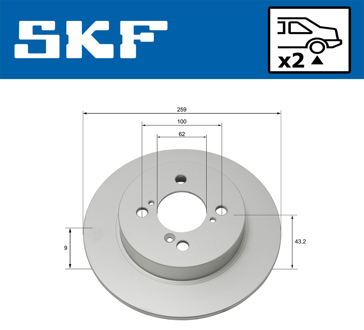 SKF Remschijven VKBD 90265 S2