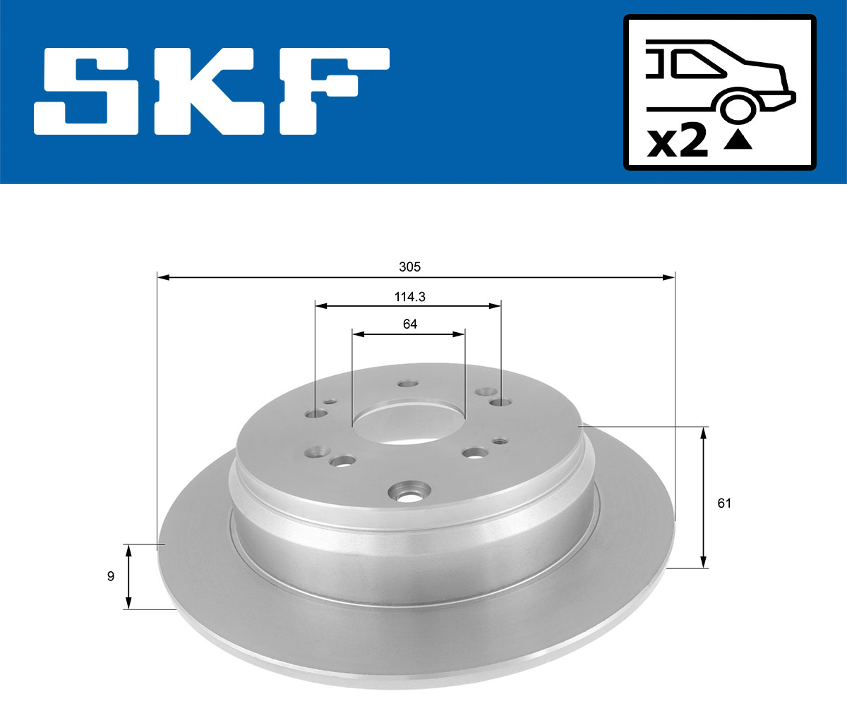 SKF Remschijven VKBD 90325 S2