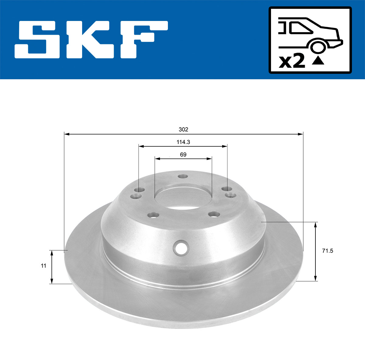 SKF Remschijf VKBD 90329 S2