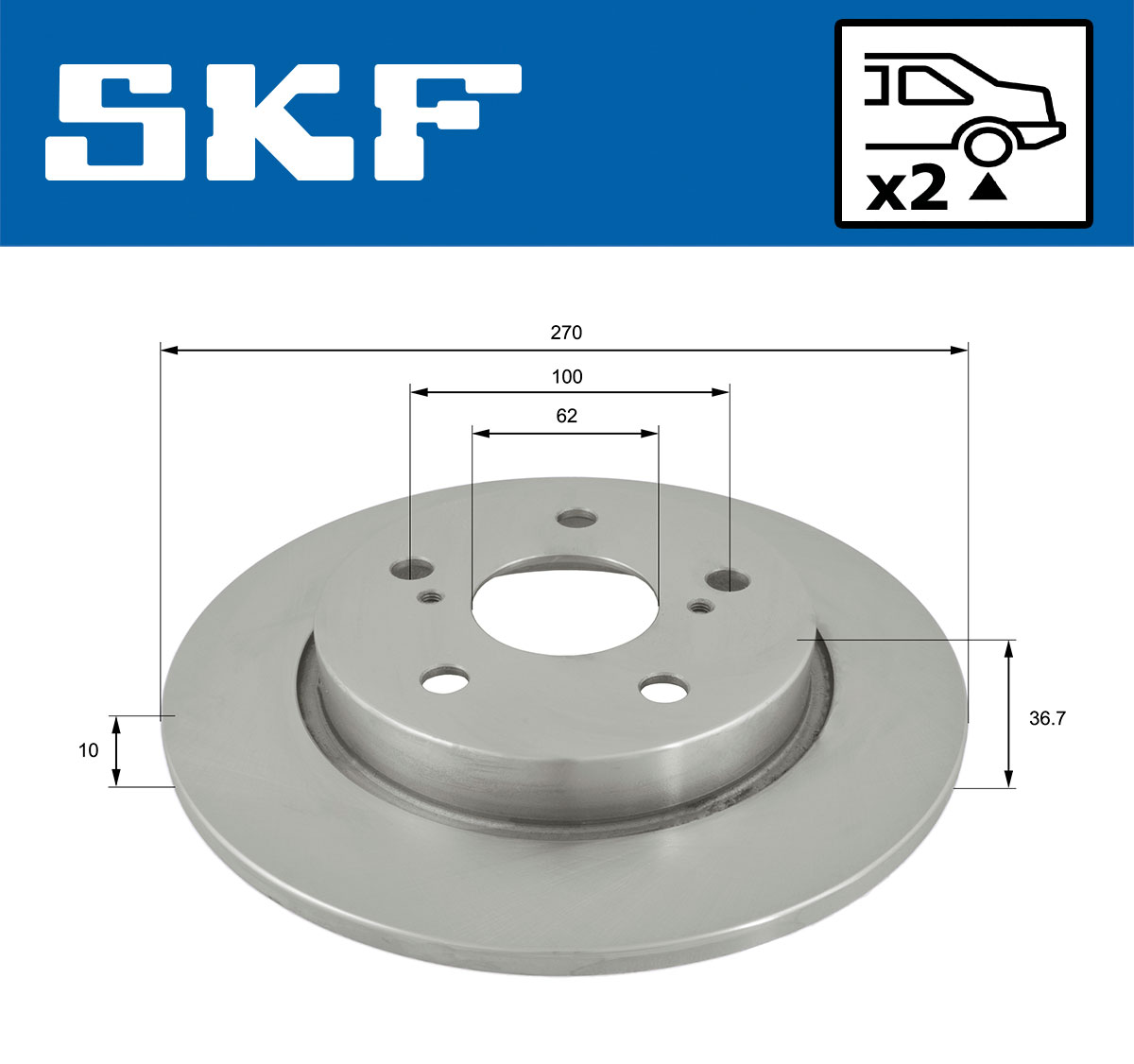 SKF Remschijf VKBD 90330 S2