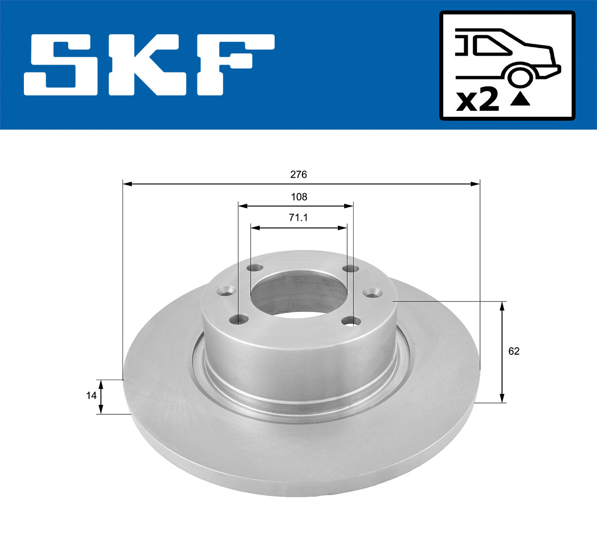 SKF Remschijf VKBD 90332 S2