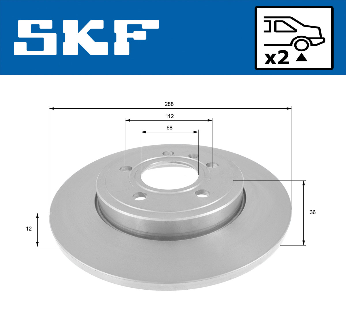 SKF Remschijf VKBD 90350 S2