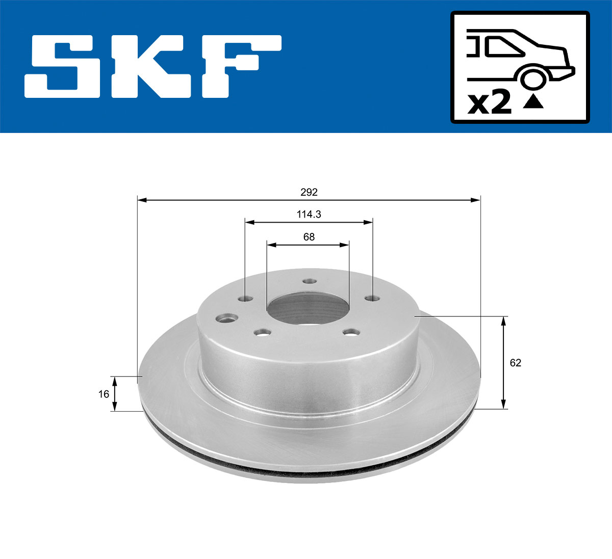SKF Remschijf VKBD 90355 V2