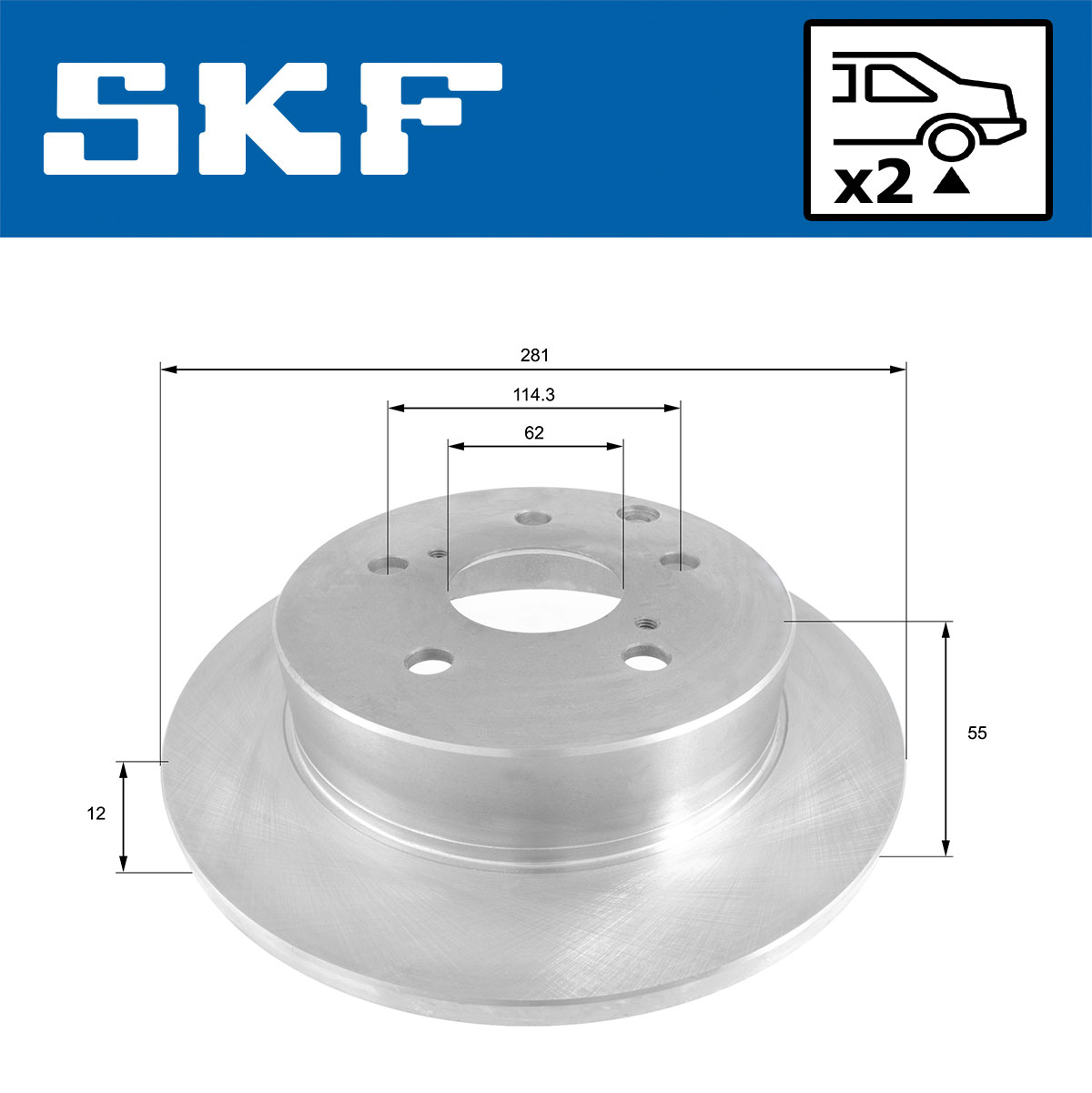 SKF Remschijf VKBD 90368 S2