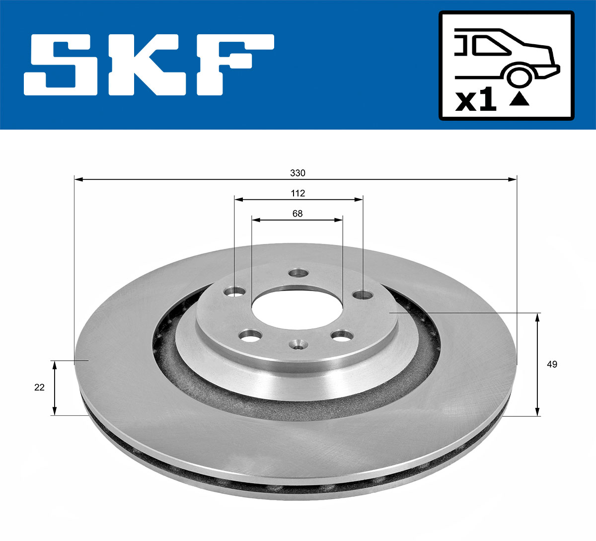 SKF Remschijf VKBD 90371 V1