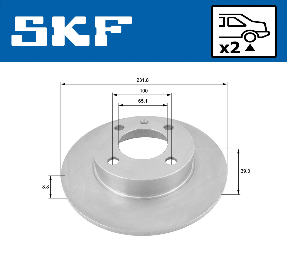 SKF Remschijf VKBD 90372 S2