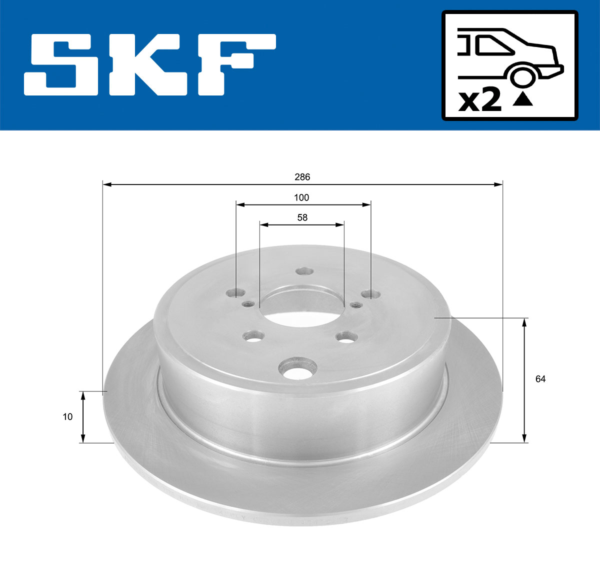 SKF Remschijf VKBD 90376 S2