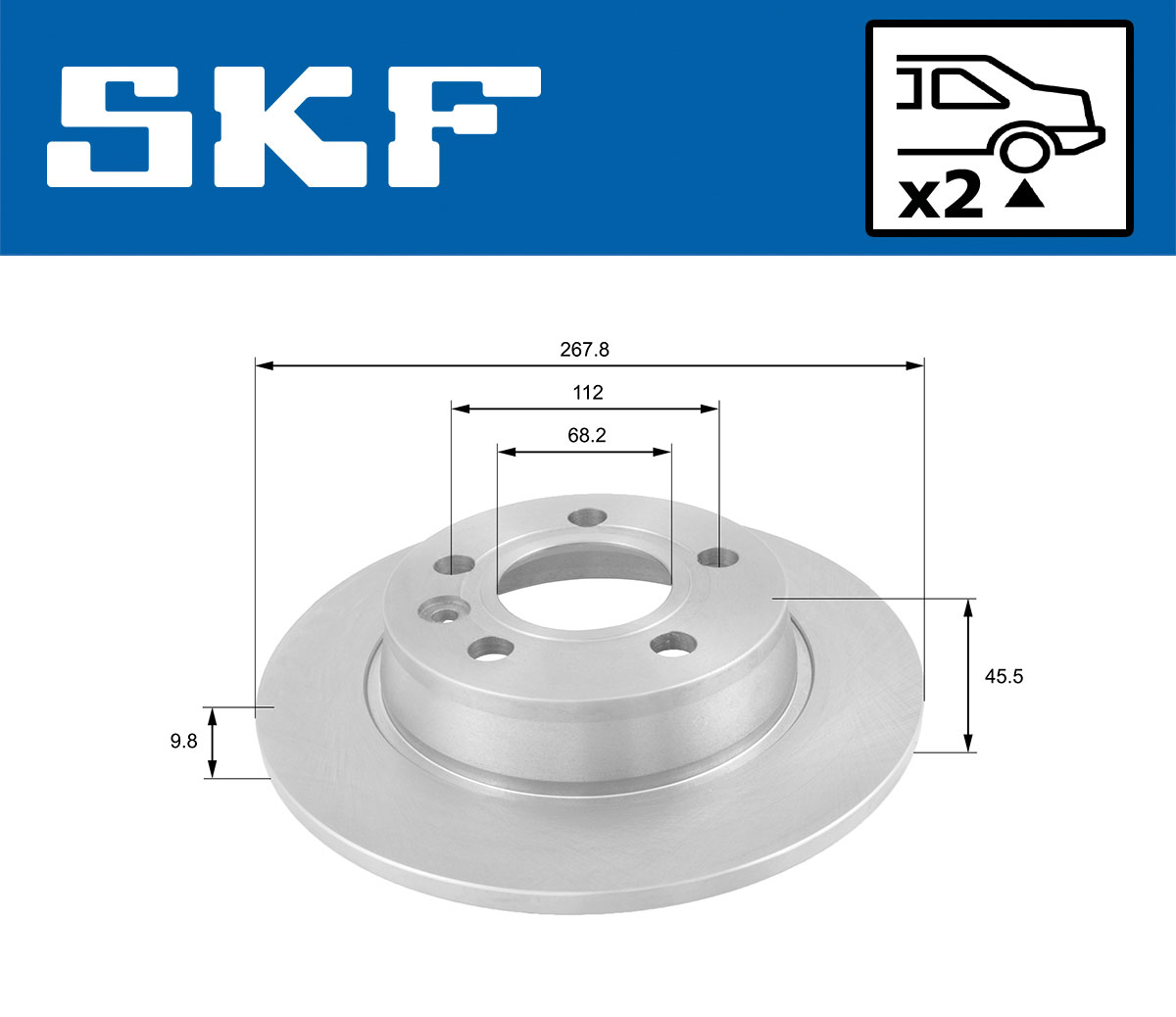 SKF Remschijf VKBD 90378 S2