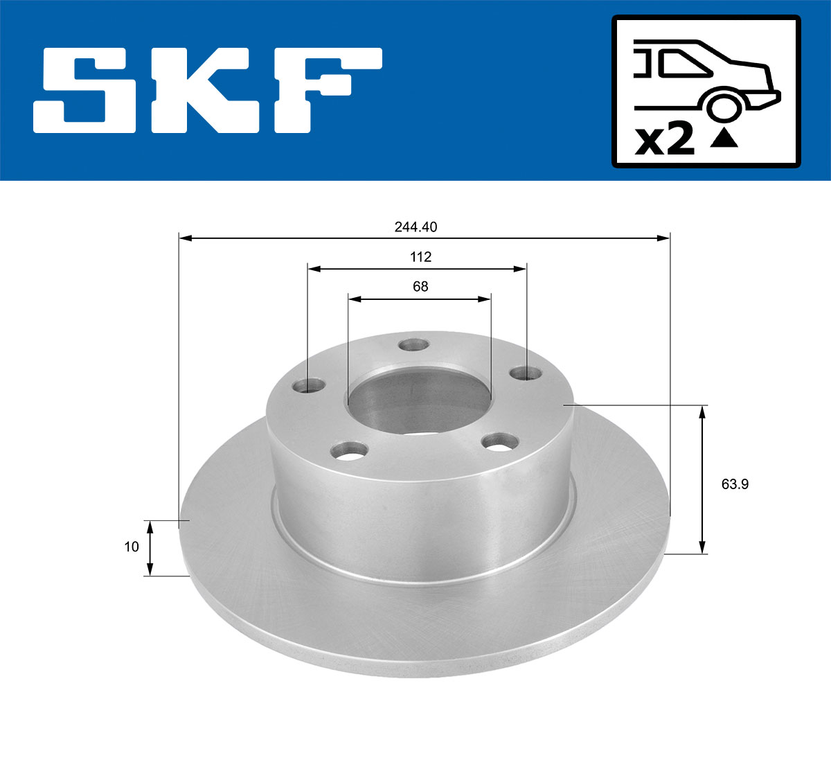 SKF Remschijf VKBD 90379 S2