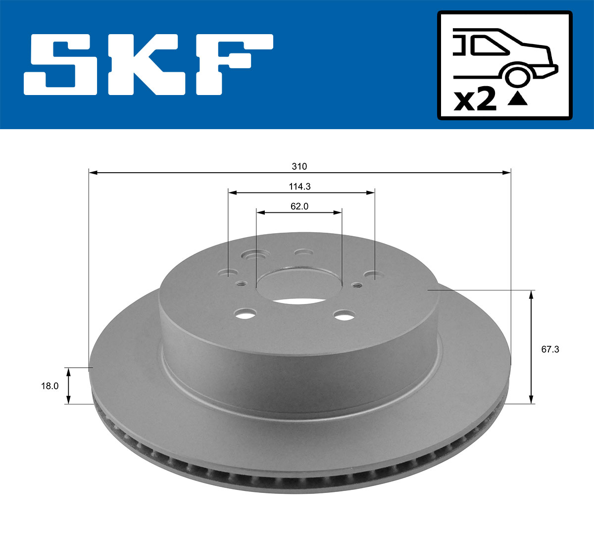 SKF Remschijf VKBD 90386 V2