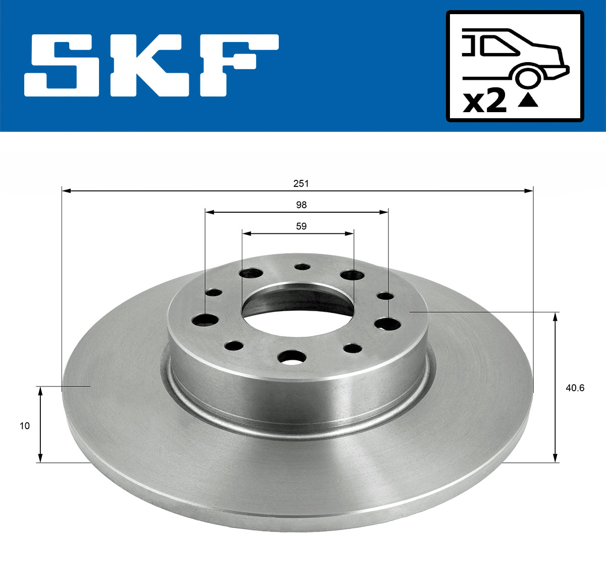 SKF Remschijf VKBD 90392 S2