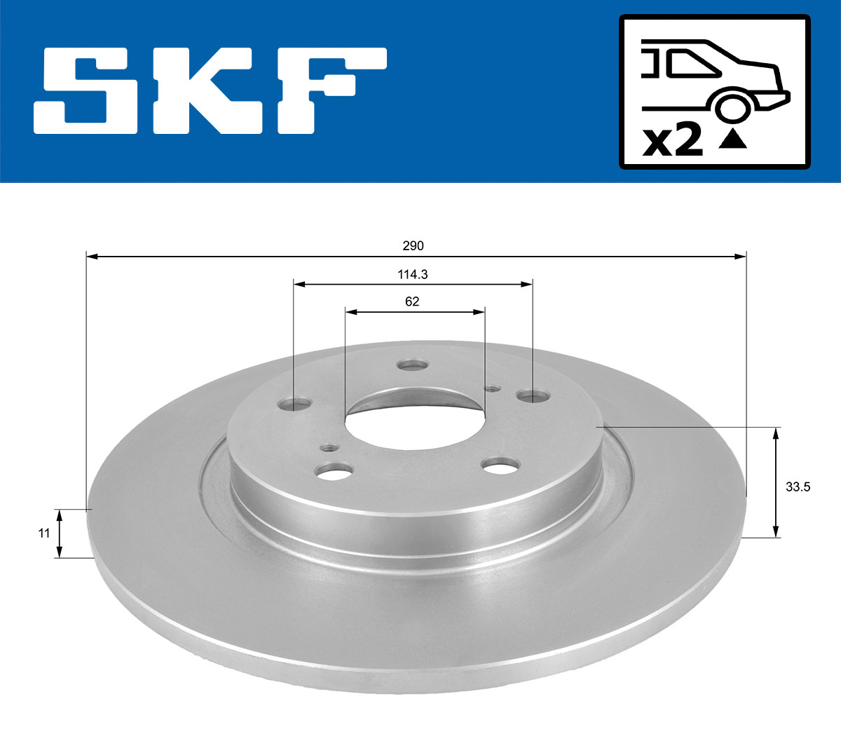 SKF Remschijf VKBD 90395 S2