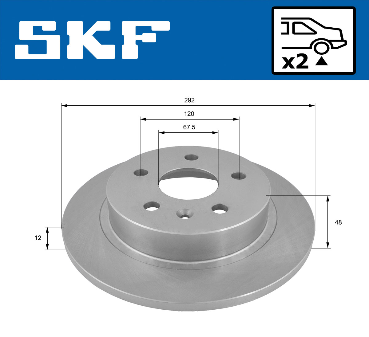 SKF Remschijf VKBD 90401 S2