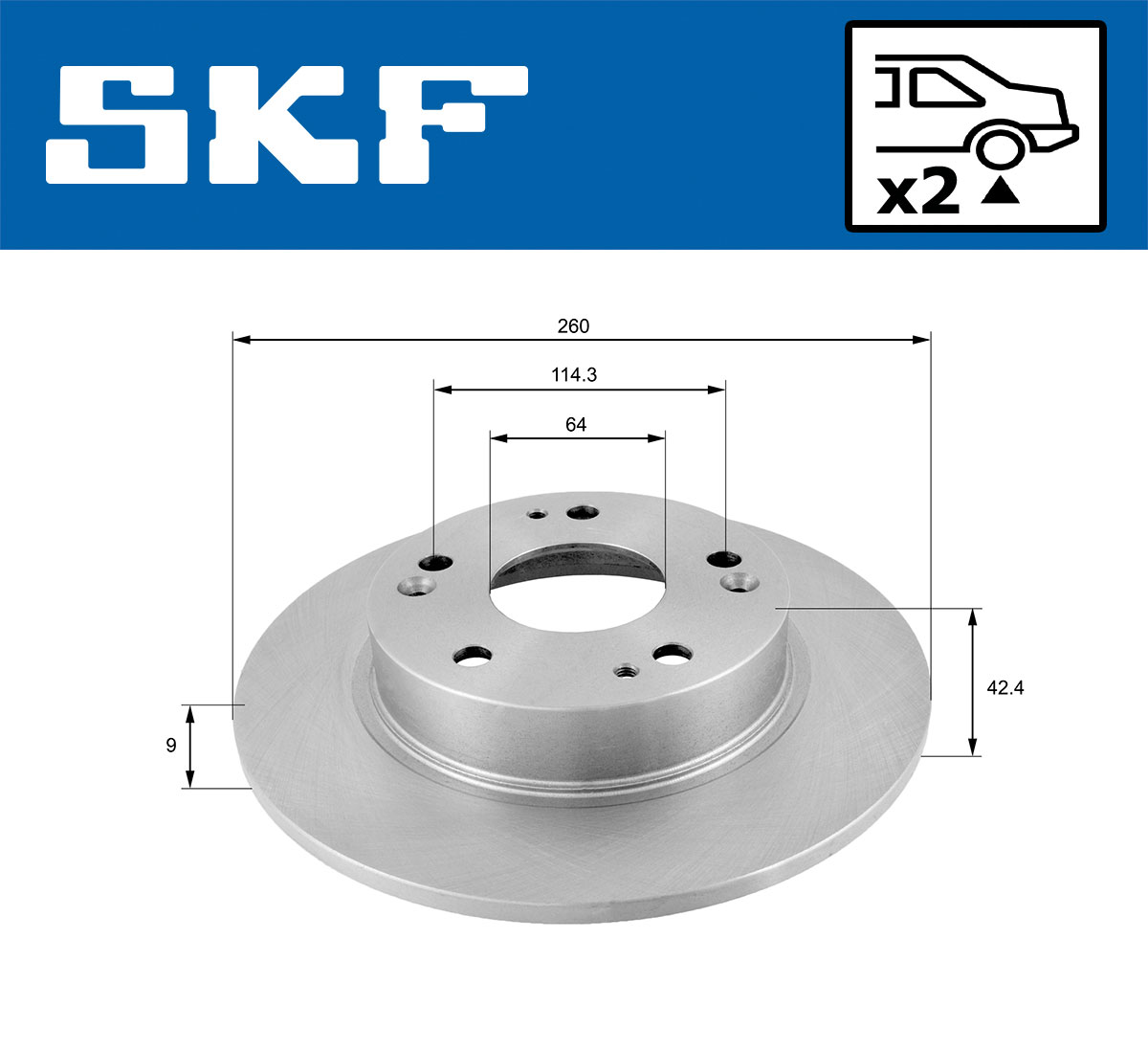 SKF Remschijf VKBD 90421 S2