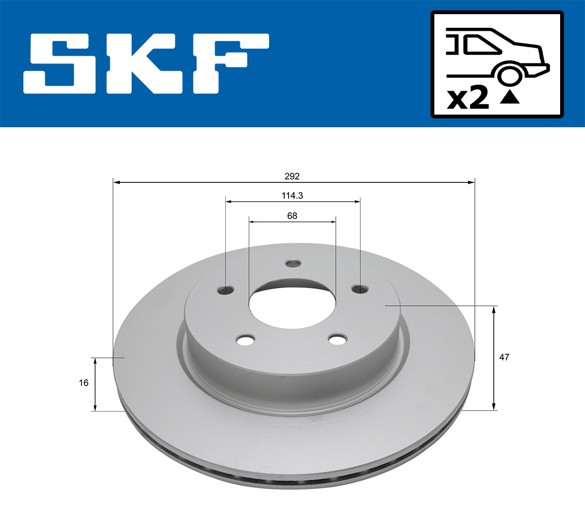 SKF Remschijf VKBD 90424 V2