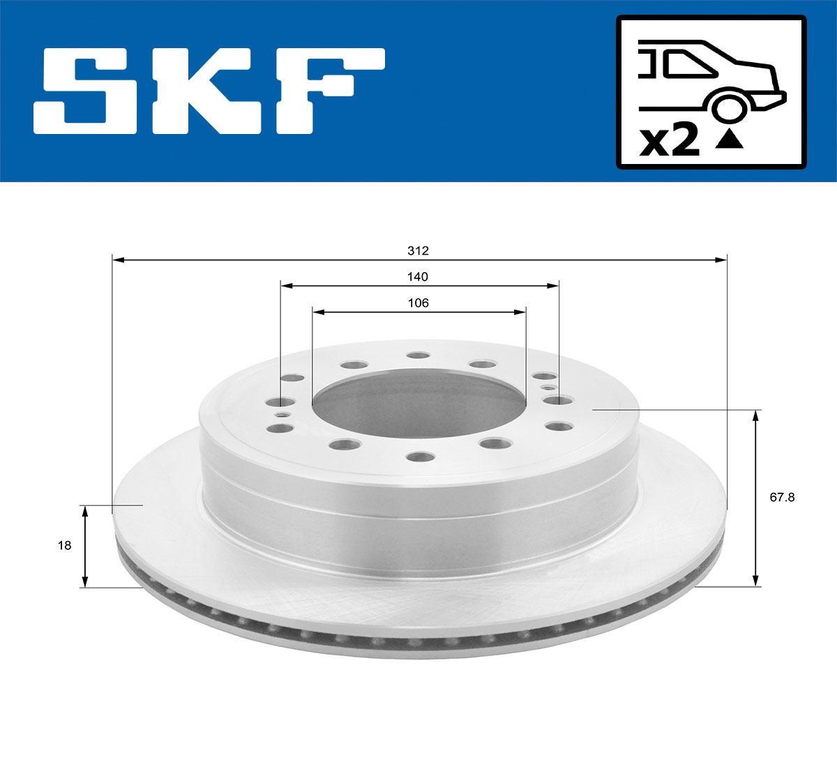 SKF Remschijf VKBD 90430 V2