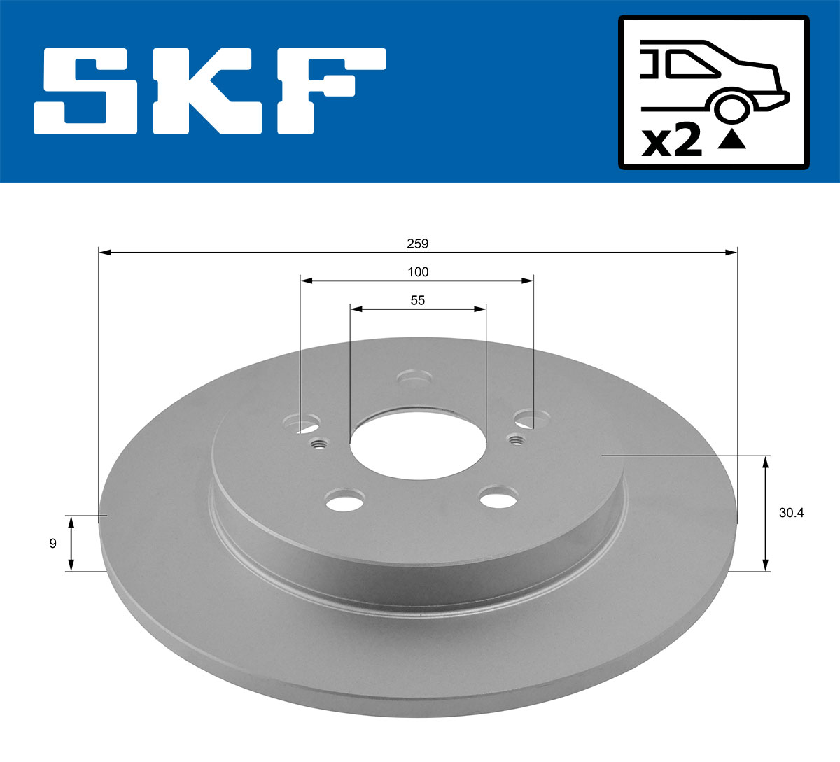 SKF Remschijf VKBD 90435 S2