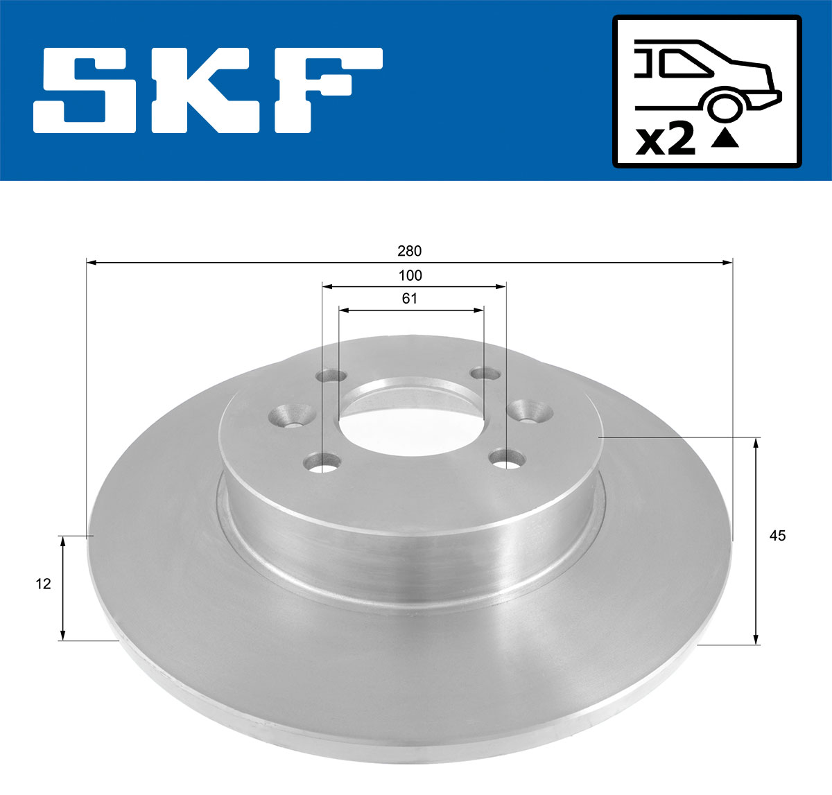 SKF Remschijf VKBD 90439 S2