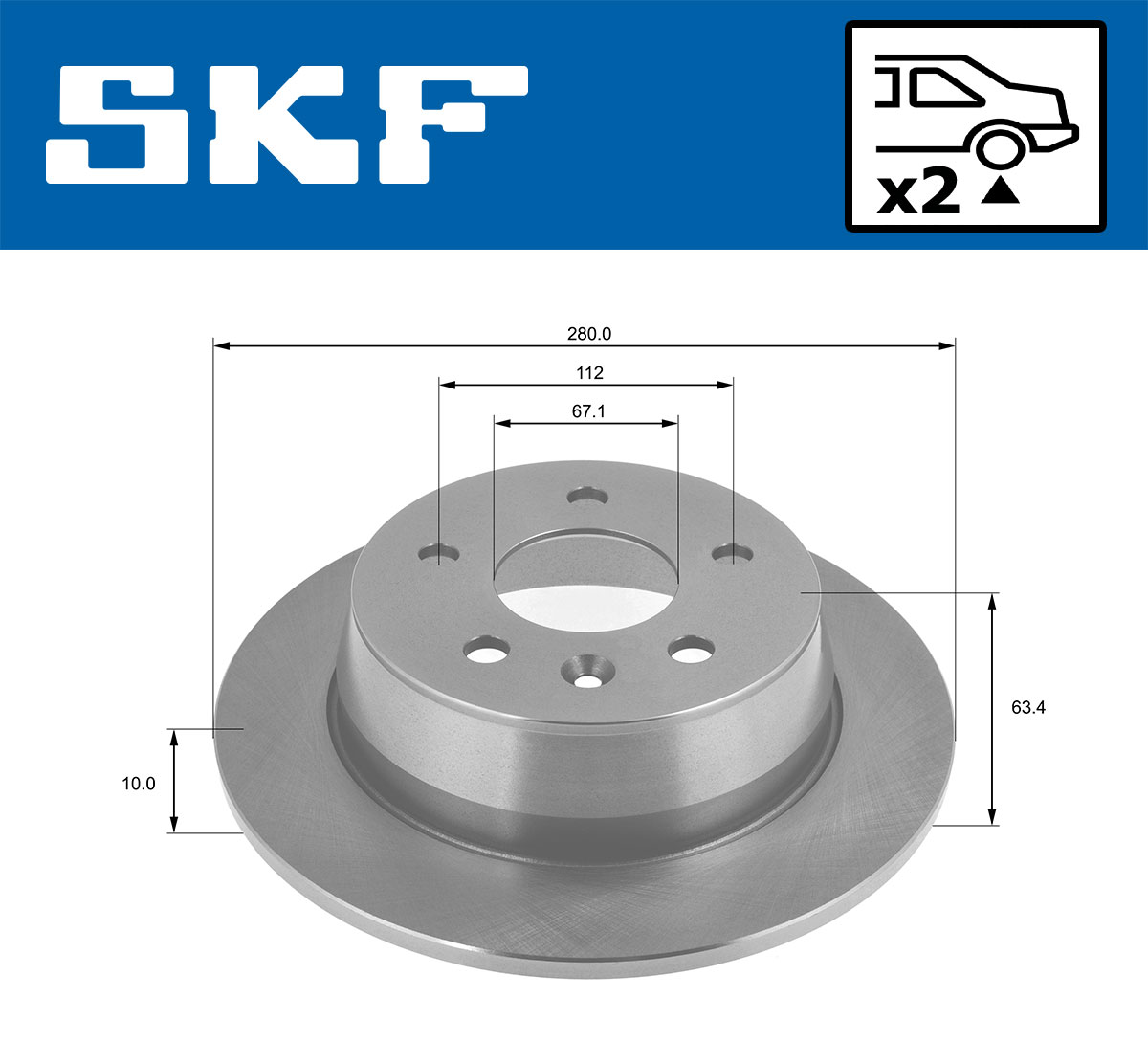 SKF Remschijf VKBD 90454 S2