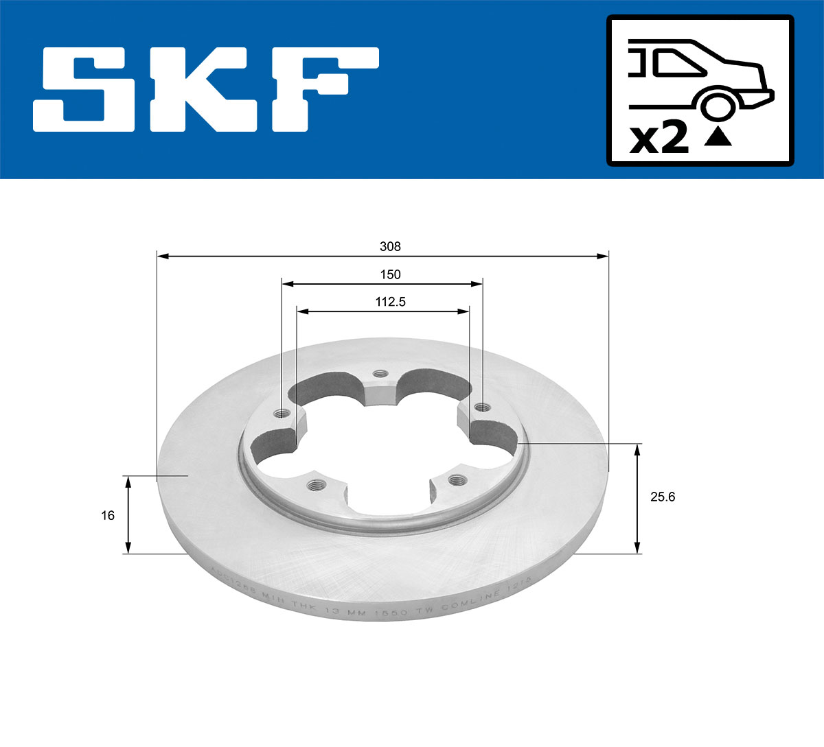 SKF Remschijf VKBD 90460 S2