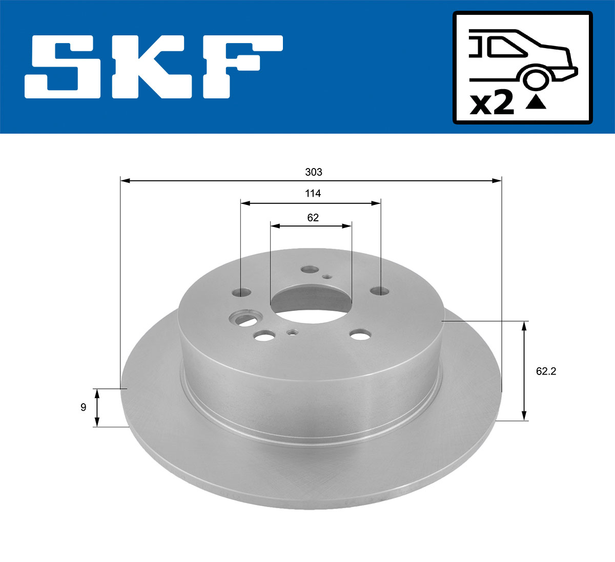 SKF Remschijf VKBD 90473 S2