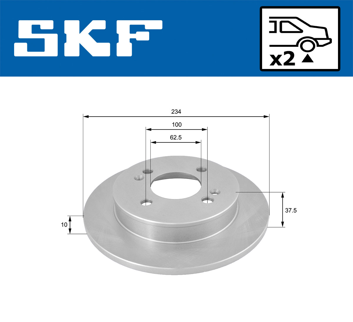 SKF Remschijf VKBD 90474 S2