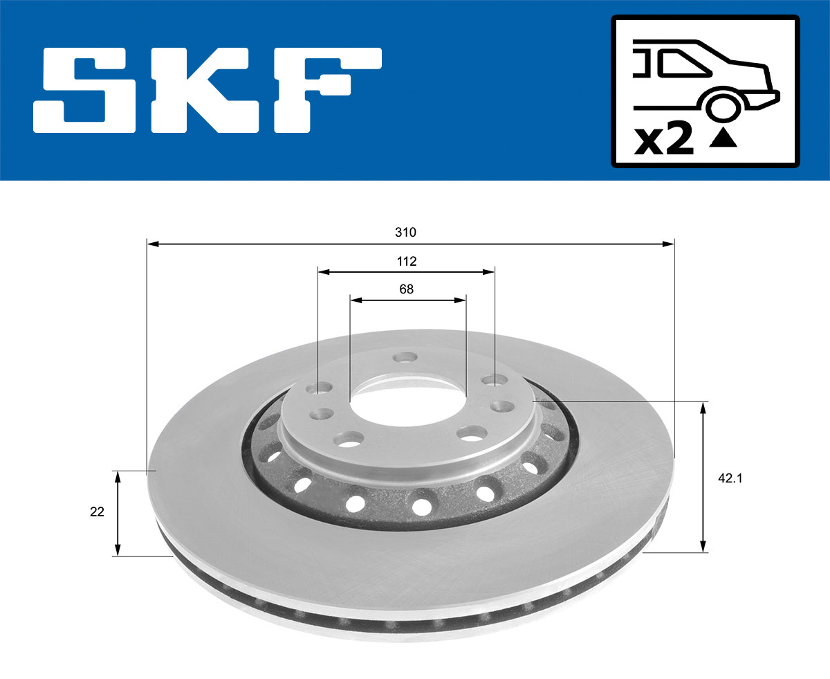 SKF Remschijf VKBD 90486 V2