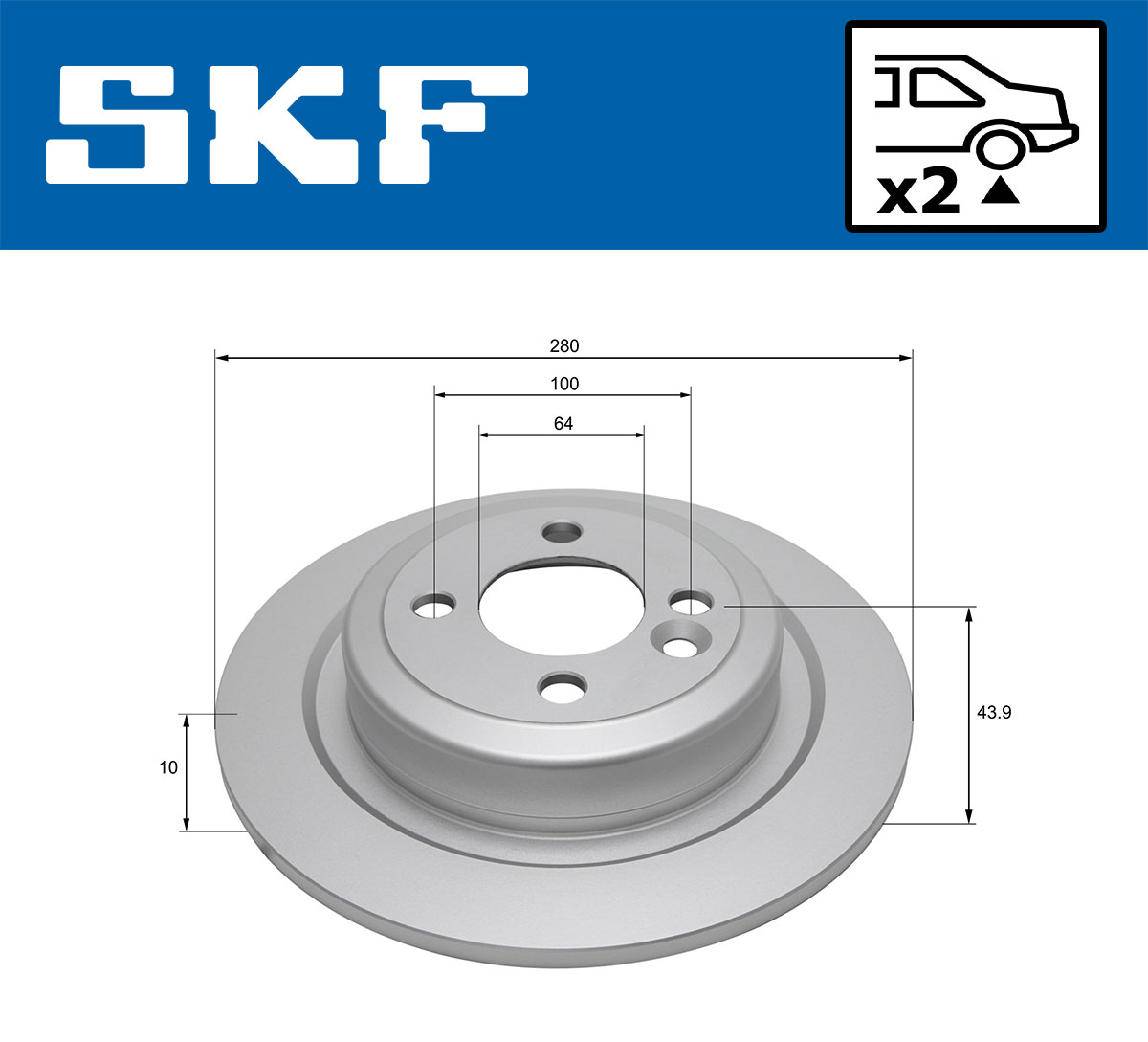 SKF Remschijf VKBD 90496 S2